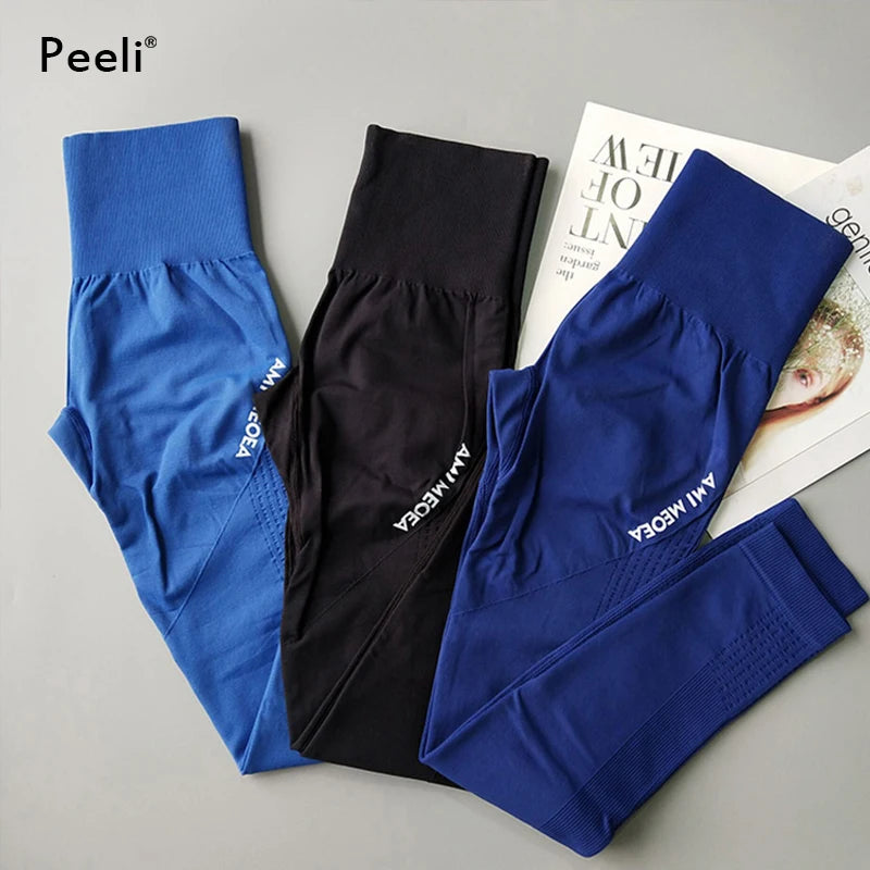 Tummy Control Yoga Pants Women Seamless Leggings Fitness Gym Tights Push up Sports Leggings High Waist Workout Sportswear