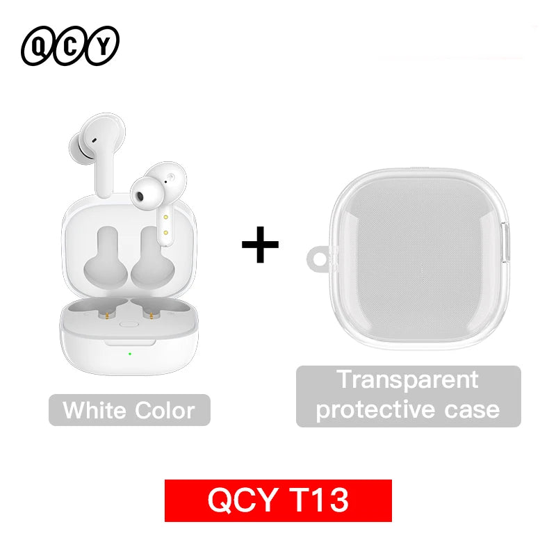 T13 Wireless Headphones 7.2Mm Drivers TWS Bluetooth 5.1 Earphones 40H Long Playtime Fast Charge 4 Mic ENC HD Call Earbuds