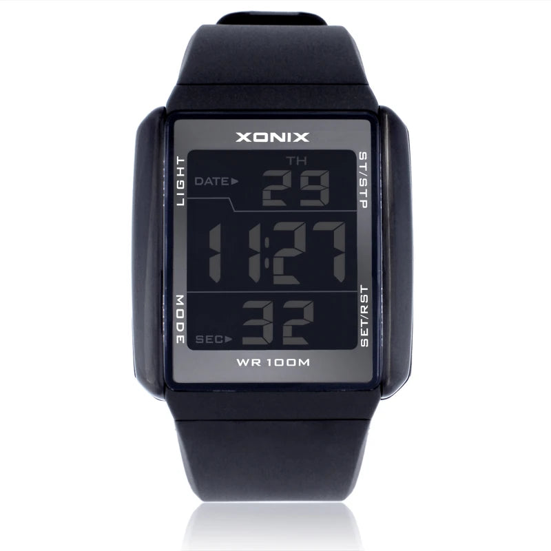 Men Sports Watches Waterproof 100M Outdoor Fun Multifunction Digital Watch Swimming Running LED Wristwatch Montre Homme