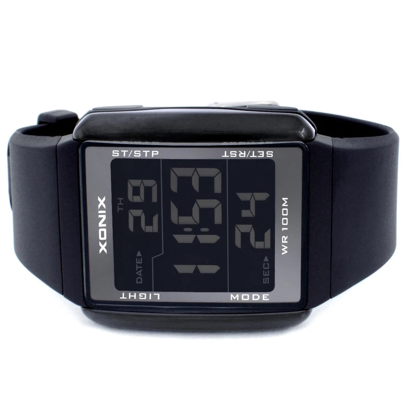 Men Sports Watches Waterproof 100M Outdoor Fun Multifunction Digital Watch Swimming Running LED Wristwatch Montre Homme