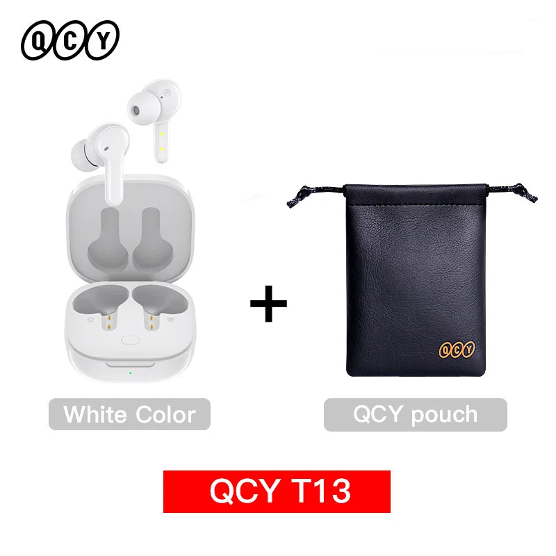 T13 Wireless Headphones 7.2Mm Drivers TWS Bluetooth 5.1 Earphones 40H Long Playtime Fast Charge 4 Mic ENC HD Call Earbuds