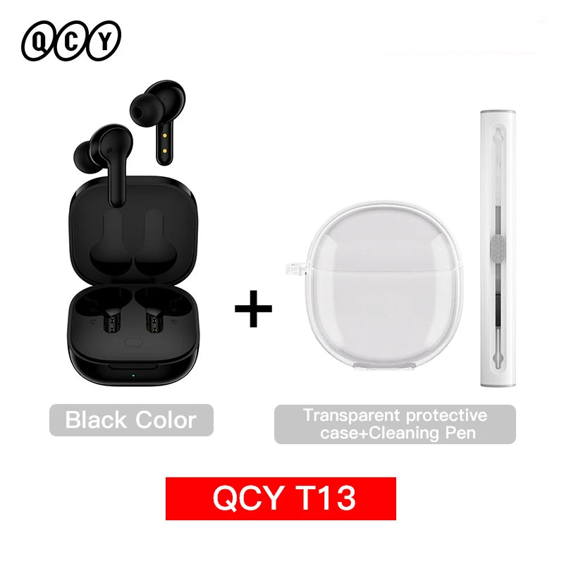 T13 Wireless Headphones 7.2Mm Drivers TWS Bluetooth 5.1 Earphones 40H Long Playtime Fast Charge 4 Mic ENC HD Call Earbuds