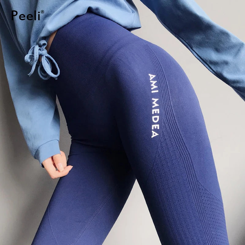 Tummy Control Yoga Pants Women Seamless Leggings Fitness Gym Tights Push up Sports Leggings High Waist Workout Sportswear