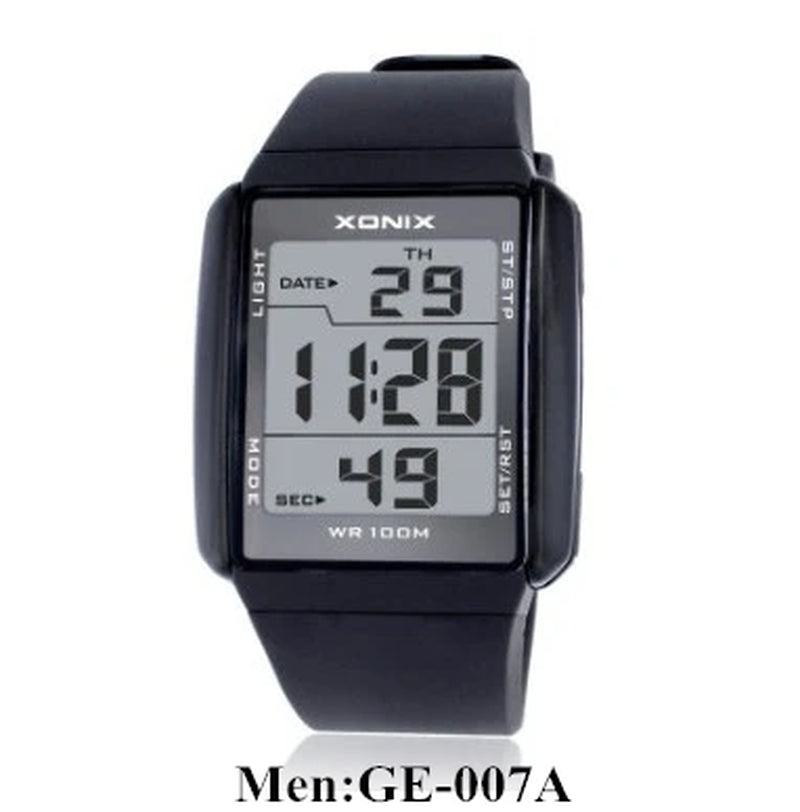 Men Sports Watches Waterproof 100M Outdoor Fun Multifunction Digital Watch Swimming Running LED Wristwatch Montre Homme