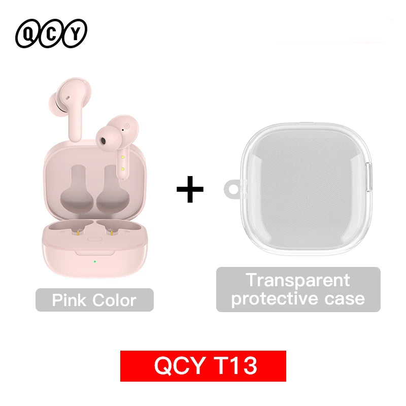 T13 Wireless Headphones 7.2Mm Drivers TWS Bluetooth 5.1 Earphones 40H Long Playtime Fast Charge 4 Mic ENC HD Call Earbuds