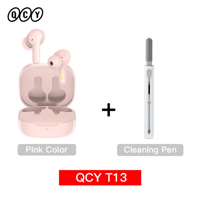 T13 Wireless Headphones 7.2Mm Drivers TWS Bluetooth 5.1 Earphones 40H Long Playtime Fast Charge 4 Mic ENC HD Call Earbuds