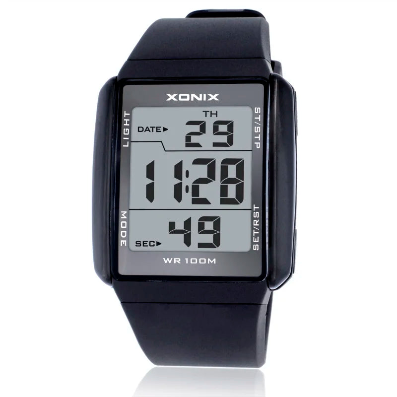 Men Sports Watches Waterproof 100M Outdoor Fun Multifunction Digital Watch Swimming Running LED Wristwatch Montre Homme