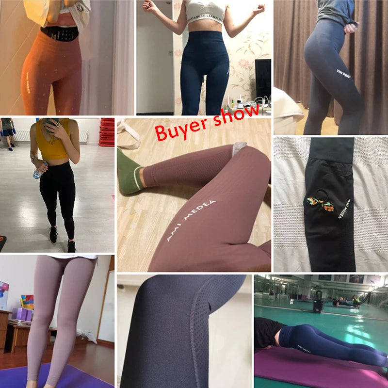 Tummy Control Yoga Pants Women Seamless Leggings Fitness Gym Tights Push up Sports Leggings High Waist Workout Sportswear