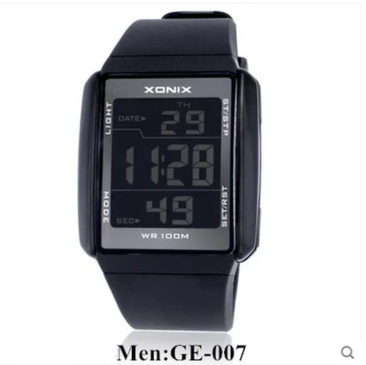 Men Sports Watches Waterproof 100M Outdoor Fun Multifunction Digital Watch Swimming Running LED Wristwatch Montre Homme