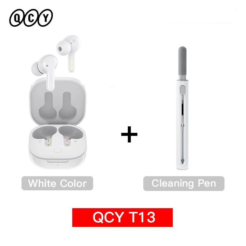 T13 Wireless Headphones 7.2Mm Drivers TWS Bluetooth 5.1 Earphones 40H Long Playtime Fast Charge 4 Mic ENC HD Call Earbuds